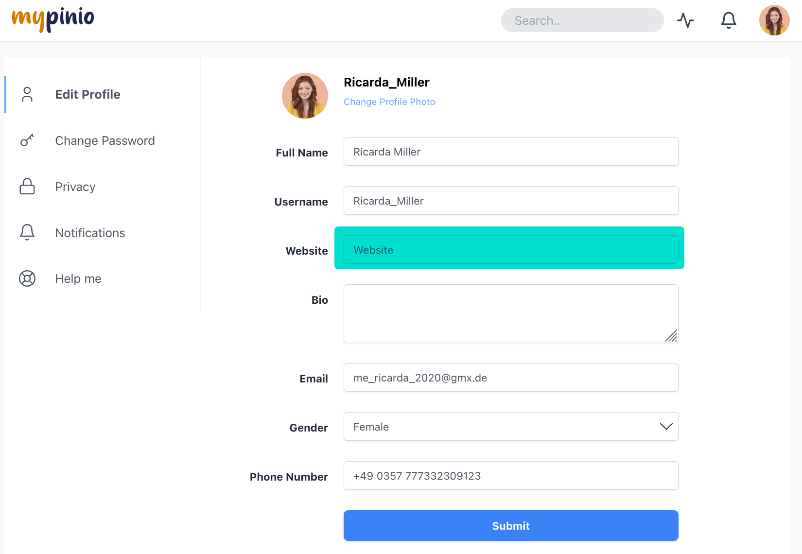 Edit Website