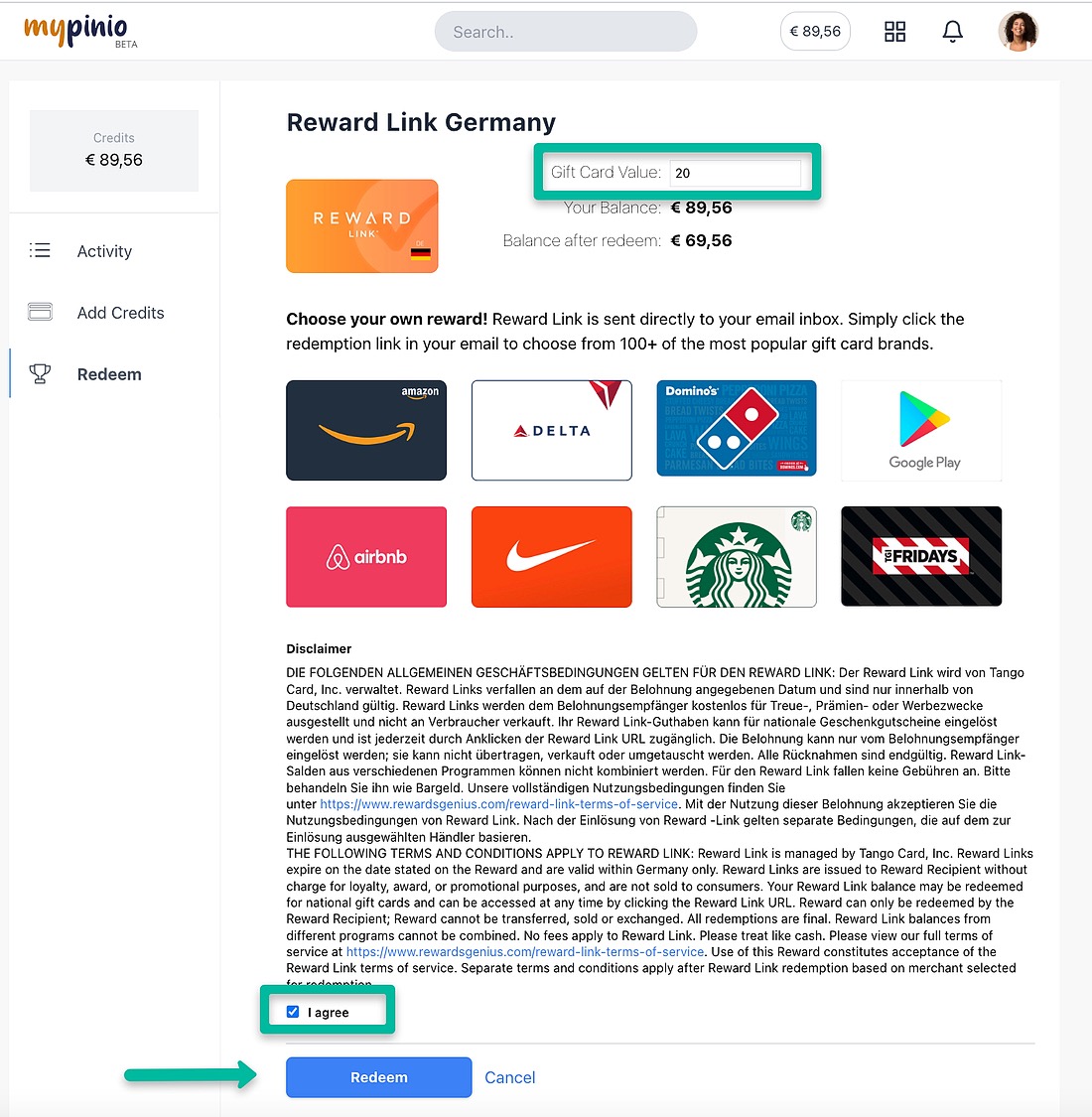 Get rewards from paid surveys