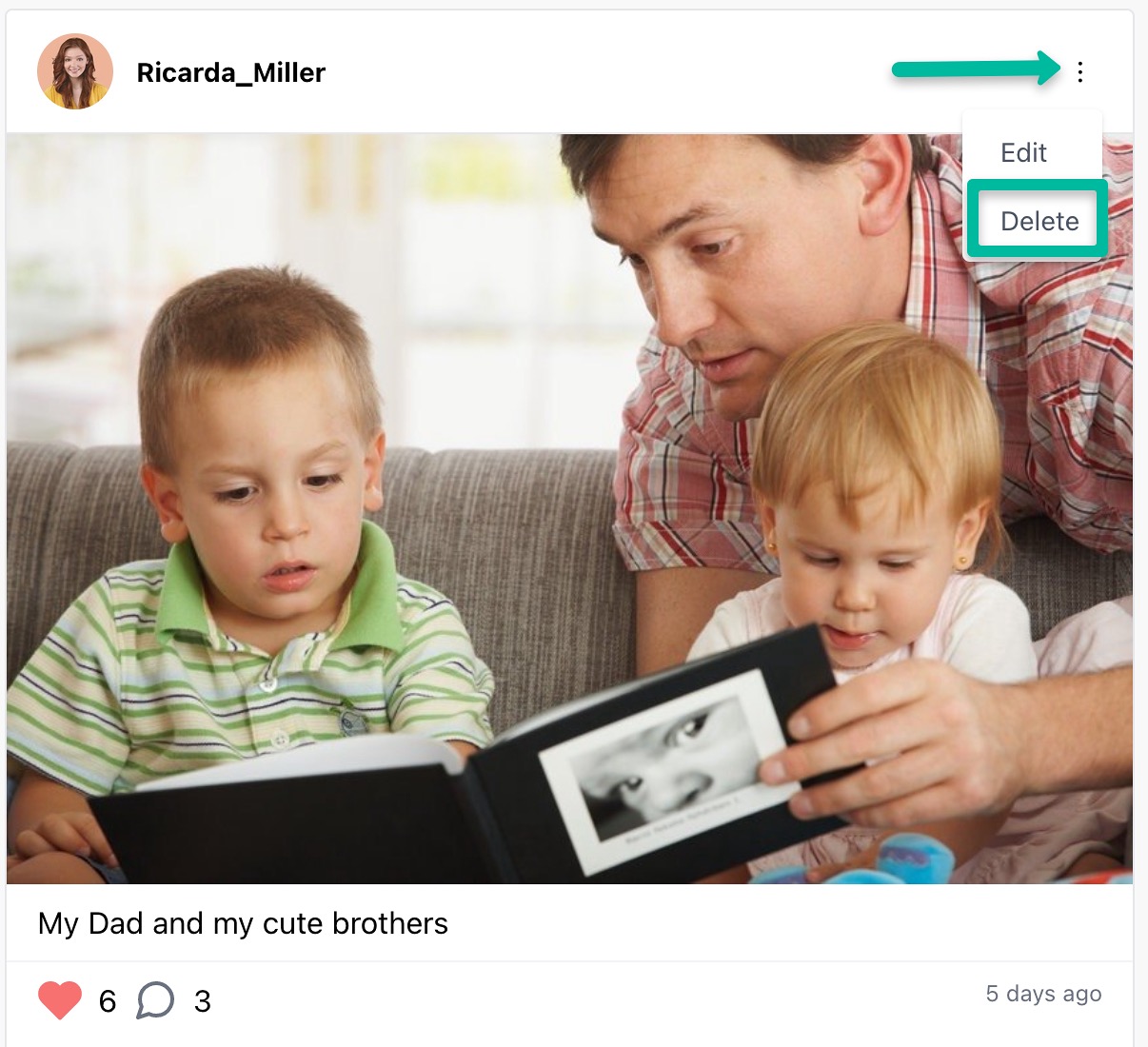 delete a post