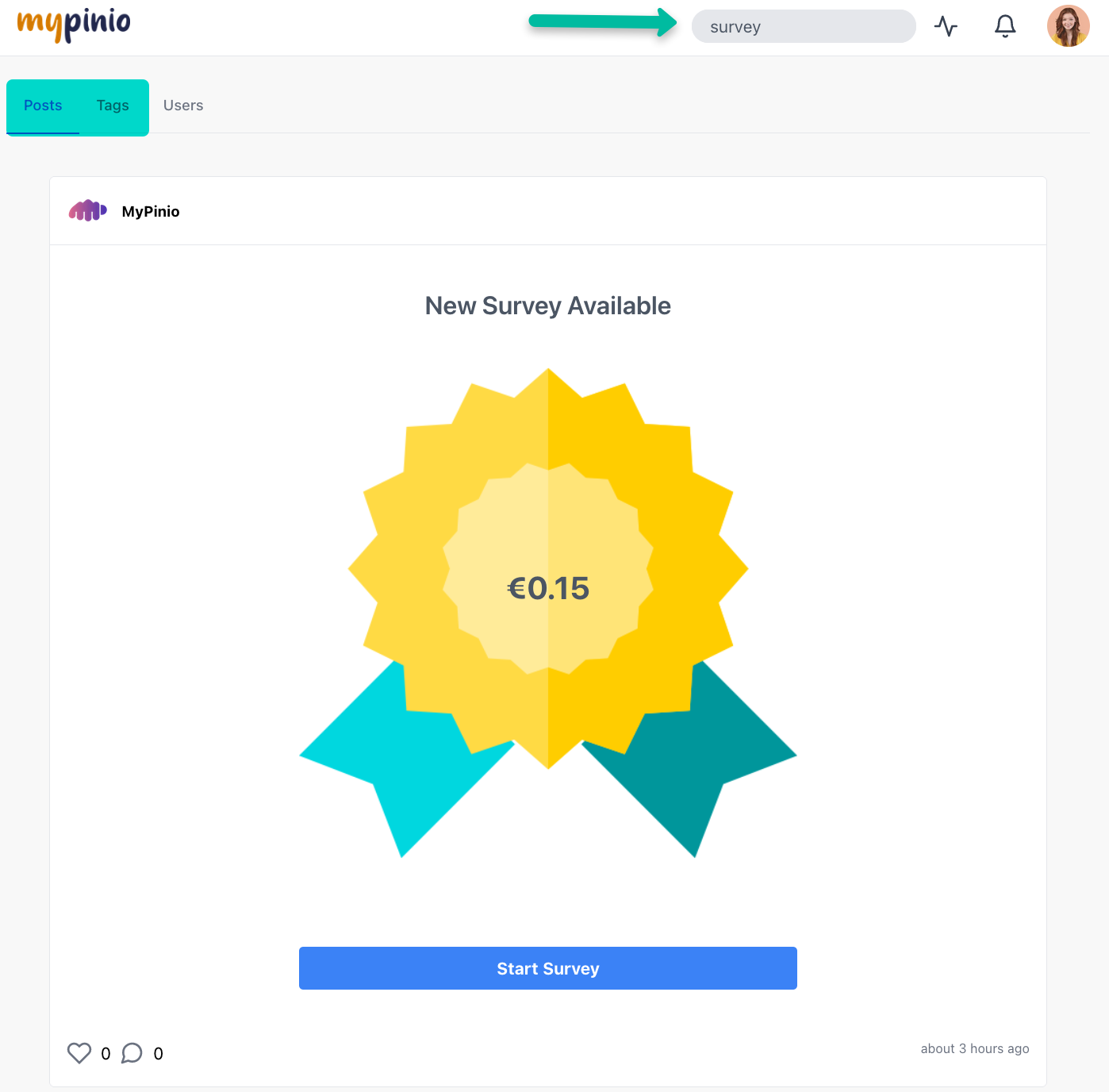browse through the mypinio timeline