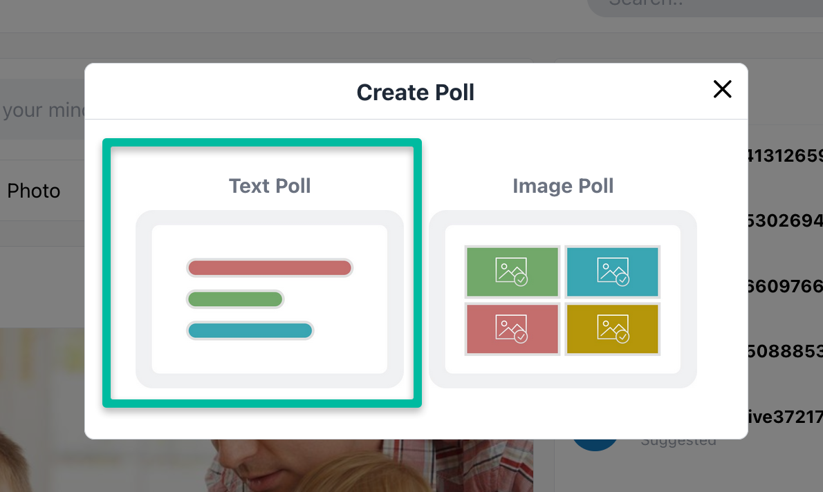 create text poll
