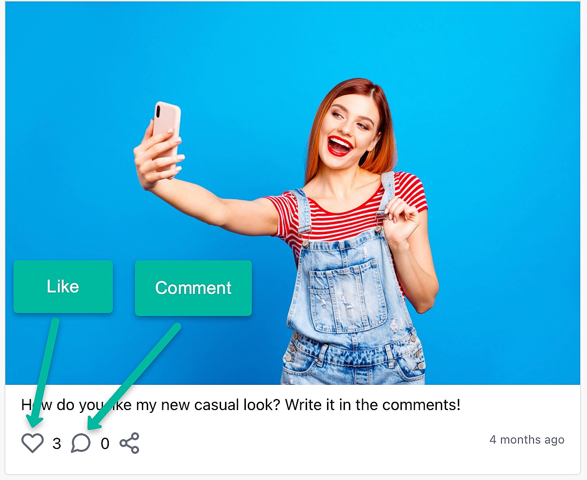 Likes and Comments on Postings