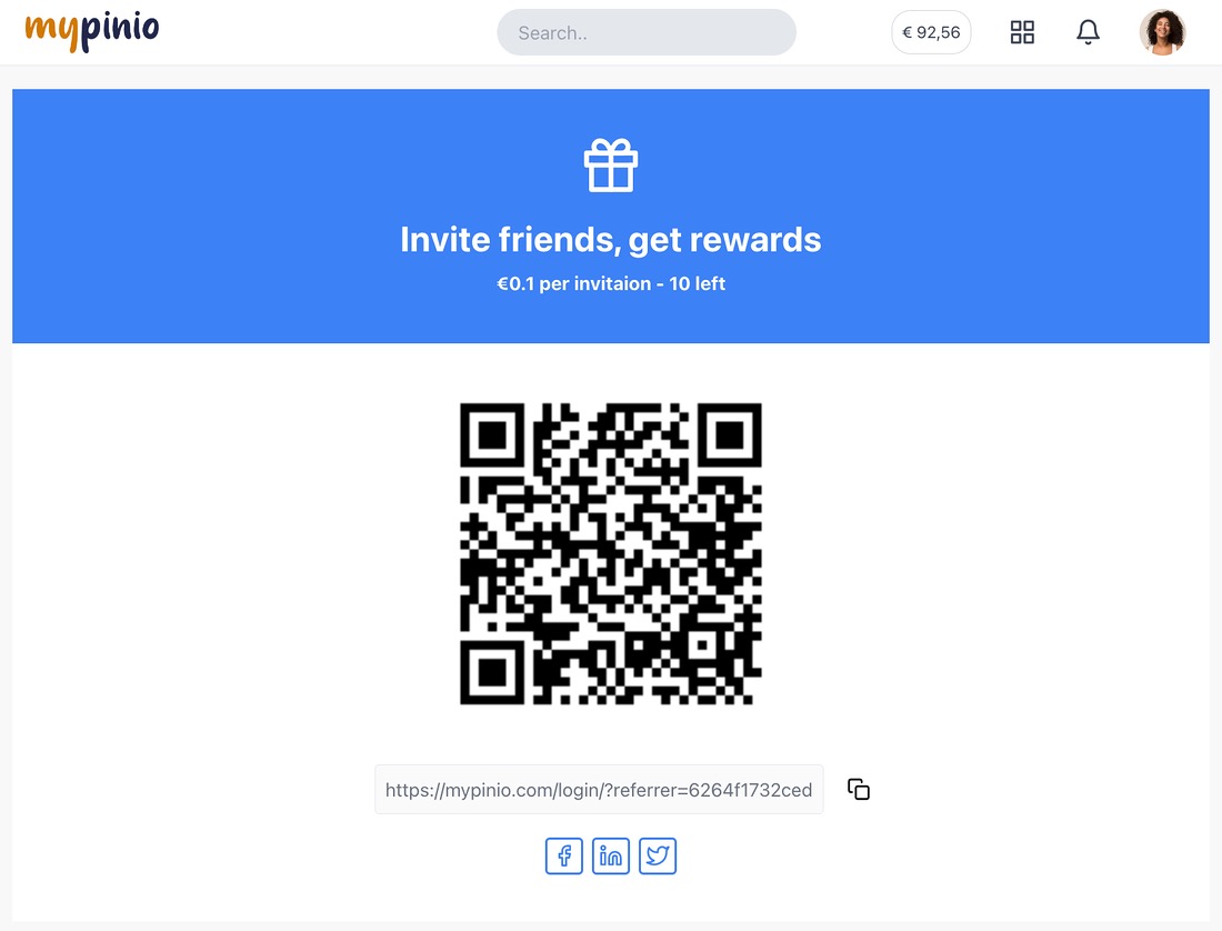 Invite friends and get rewards for a life