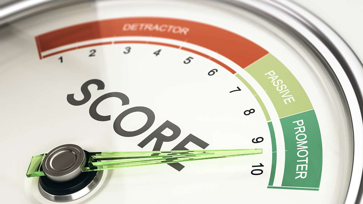The NPS Meter shows the result of the Net Promoter Score example survey.